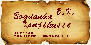 Bogdanka Konjikušić vizit kartica